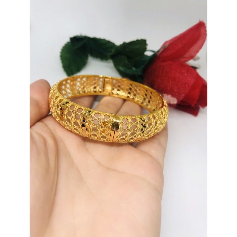 GELANG TABGAN BANGKOK WARNA EMAS 24 K PERHIASAN WANITA DEWASA