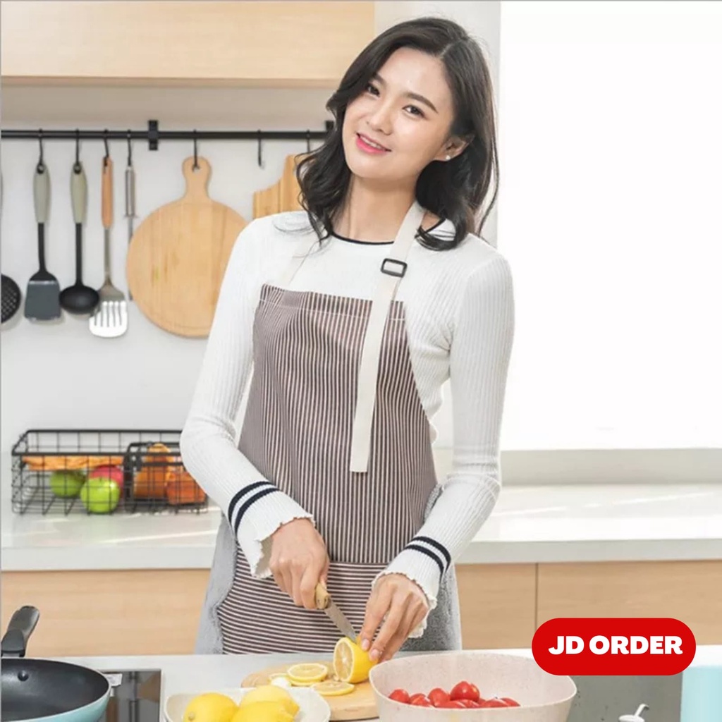 Celemek Masak Dewasa Premium Bahan Oxford Waterproof