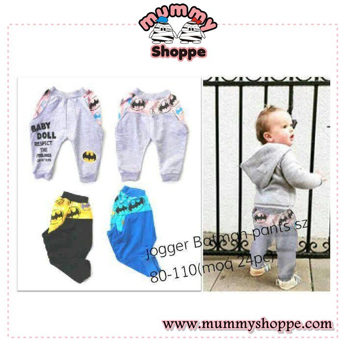 fashion pants celana anak laki-laki model Jogger motif Batman