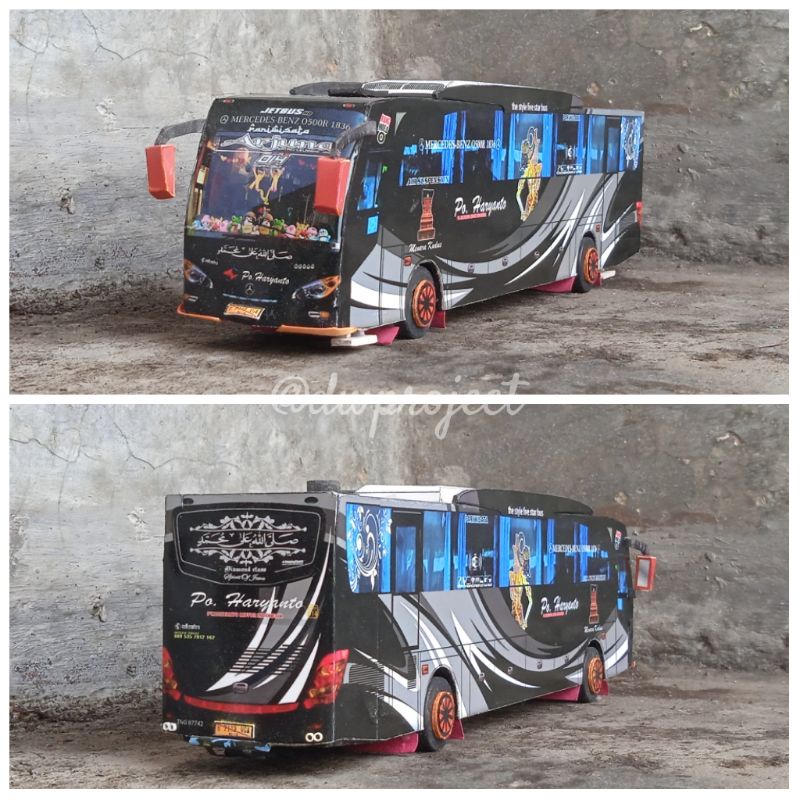 MINIATUR BUS PO HARYANTO (PaperCraft Bus)