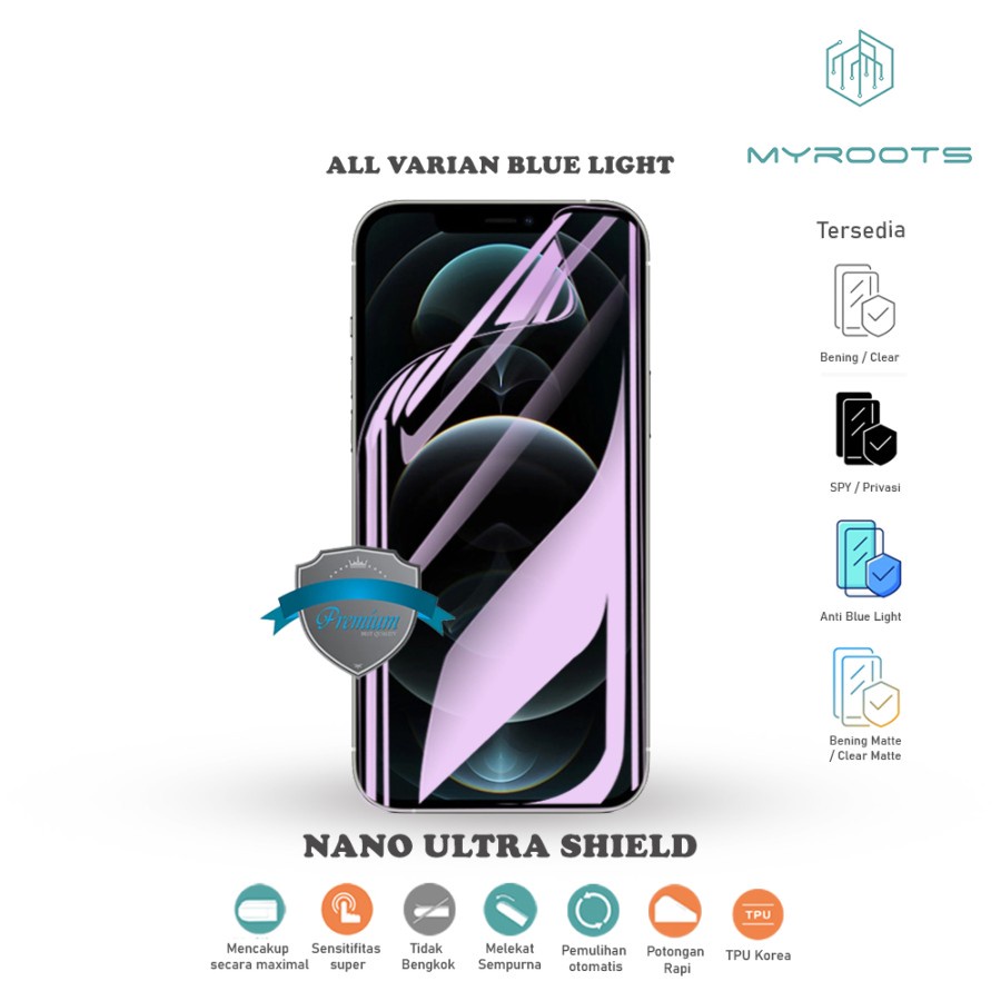 Anti Gores Jelly Hydrogel Redmi 10C - Redmi Note 10 - Note 10 Pro 4G 5G Nano Ultra Shield Myroots Anti Blue ray - Spy - Glare Matte