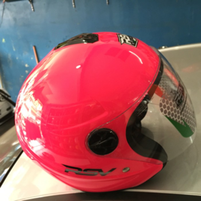 helm RSV replika nolan pink 2in1 pet+visor murah