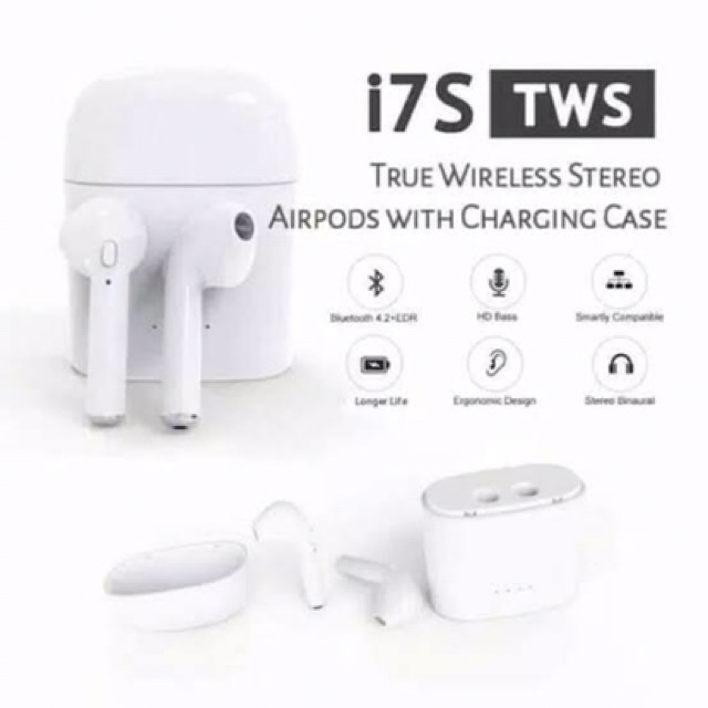 Headset i7s TWS Bluetooth Support V5.0 Double Sport i7s Wireless HF Bluetooth