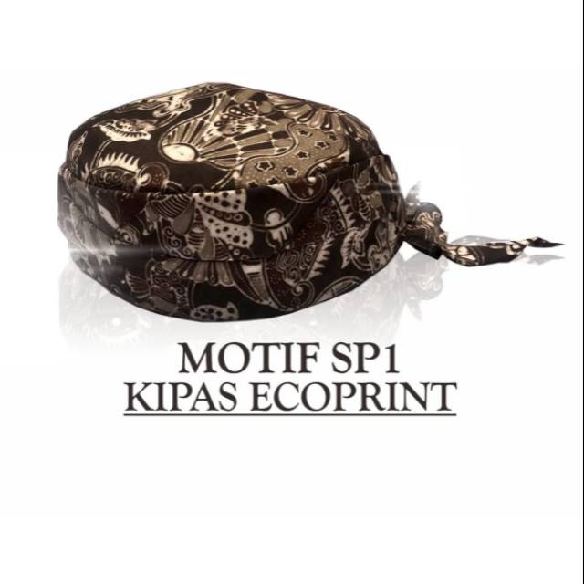 Peci Batik Jogokariyan Motif SP1 Kipas Ecoprint