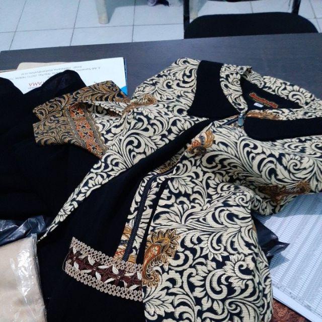 Gamis Batik Couple Pria Wanita Kondangan Seragam Pesta