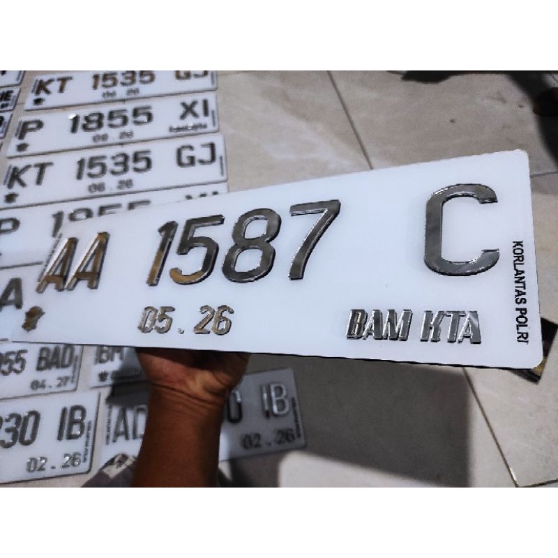 PLAT MOBIL TIMBUL CROOM SATUAN ( 1 )