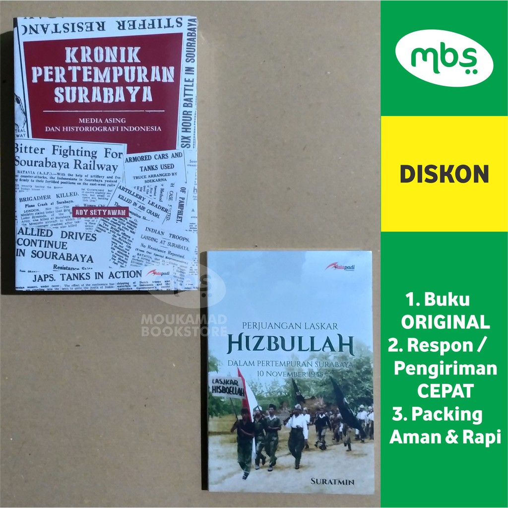 

PAKET BUKU PERTEMPURAN SURABAYA - Kronik Pertempuran Surabaya & Perjuangan Laskar Hzbullah