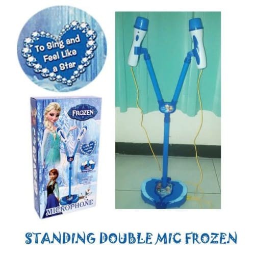 MAINAN ANAK STANDING MIC DOUBLE FROZEN ELSA 2 TIANG