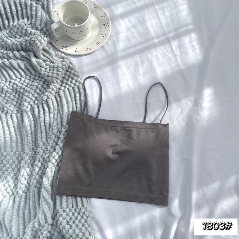 EJ - BR05 - Sling Tanktop / Crop Top / Atasan Wanita Bralette Push Up-BR01 ABU-ABU