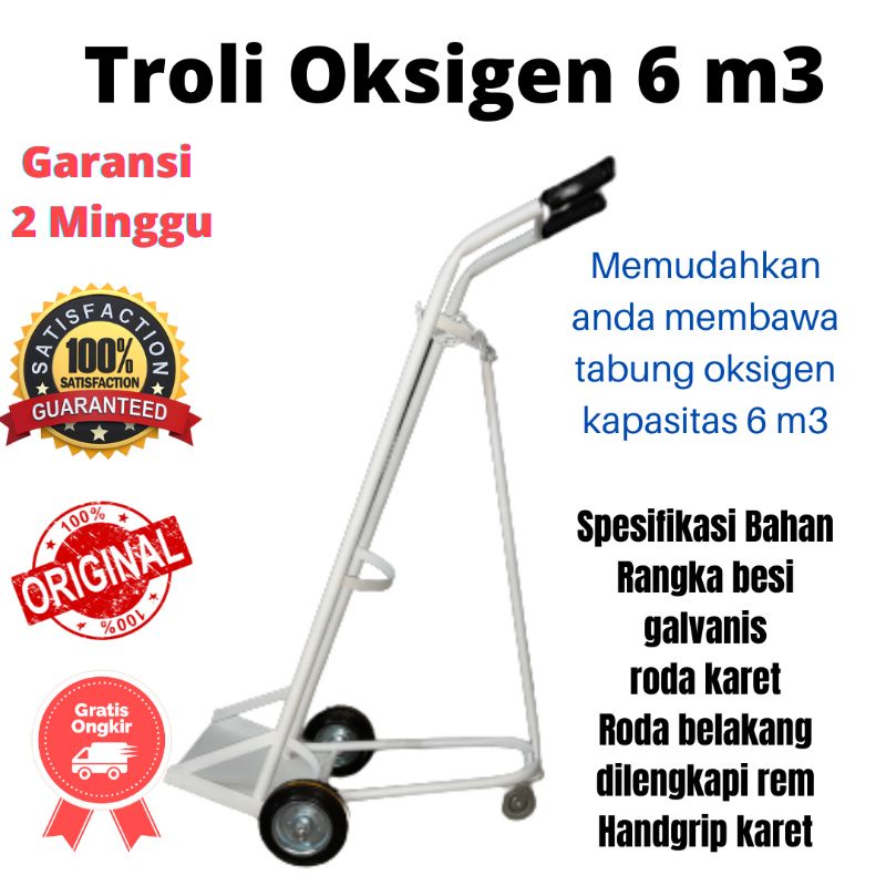 Troli Tabung Oksigen 6 m3 Termurah