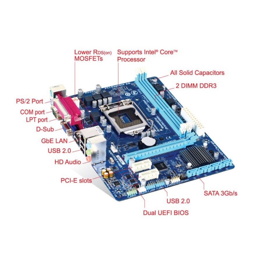 Motherboard Gigabyte GA H61M-DS2 LGA 1155 DDR3