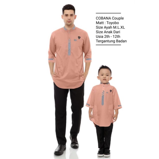 Cobana Store - Baju Koko Kurta Pakistan Couple Ayah Dan Anak Warna SALEM Terbaru Bahan Toyobo