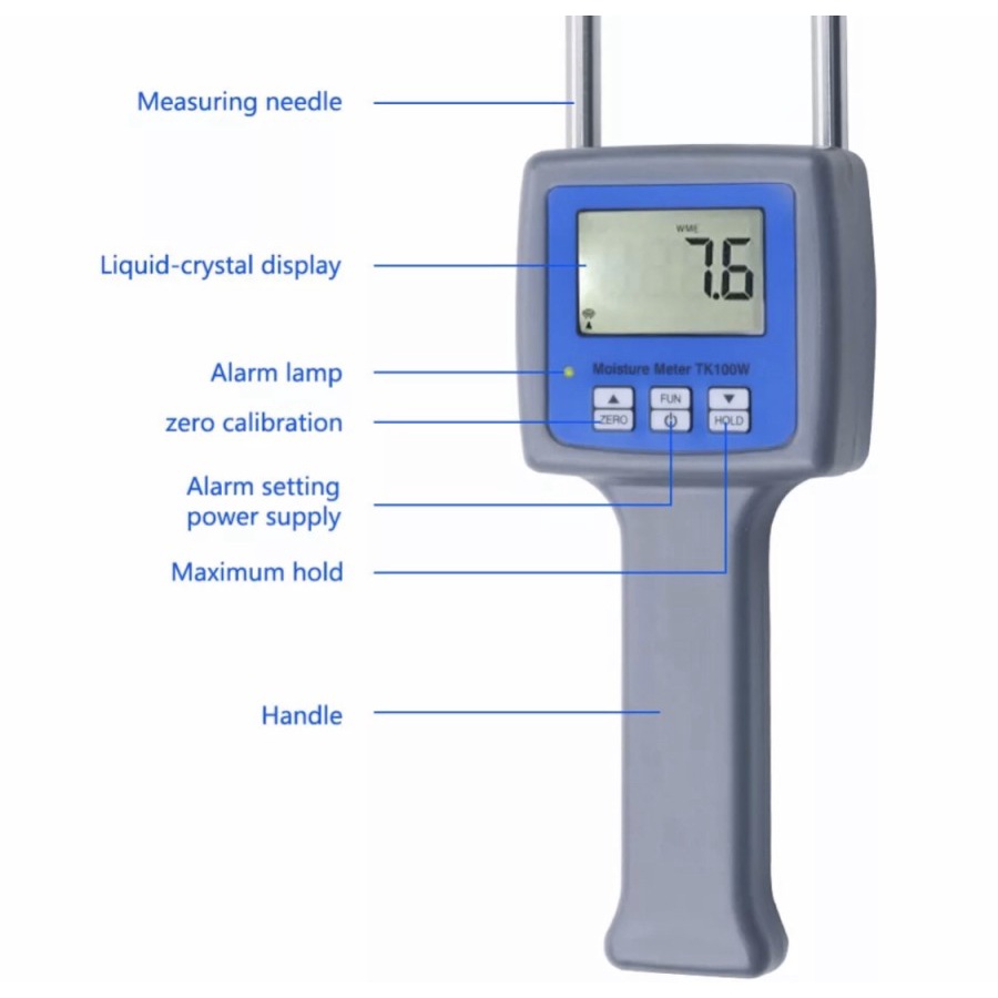 Wood Sawdust Moisture Digital Meter Kadar Air Serbuk Kayu