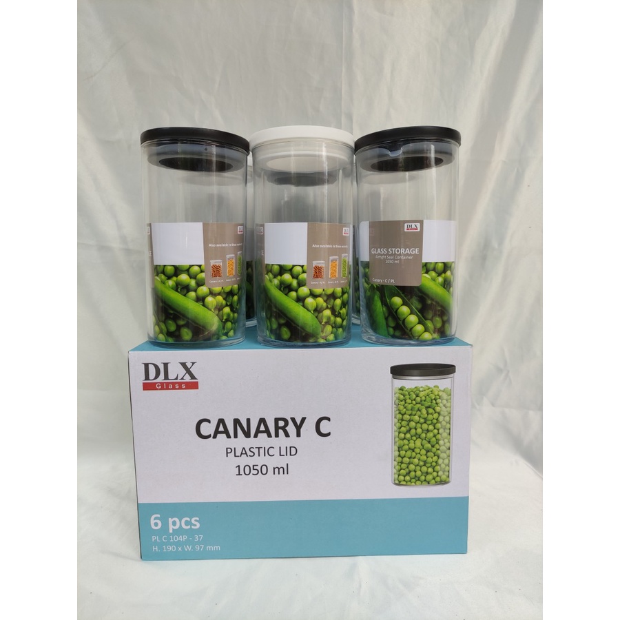 CANARY A Toples Kaca Kedap Udara Canary A Tutup Stainless Ukuran 710ml ( 1 pcs )