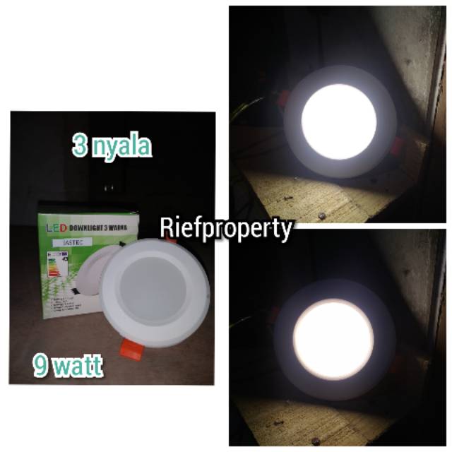 Downlight inbow 9watt 3 nyala