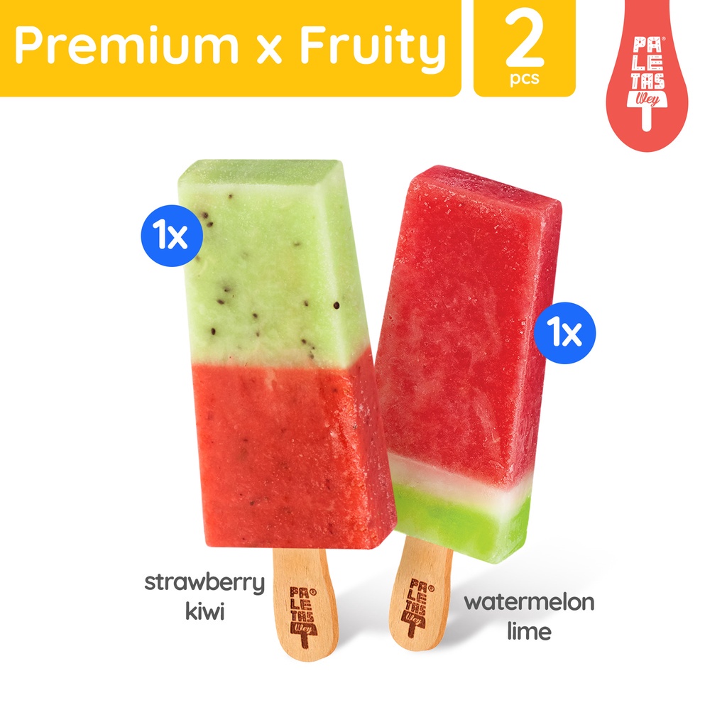 

Es Krim Paletas Wey 1 STRAWBERRY KIWI & 1 WATERMELON LIME