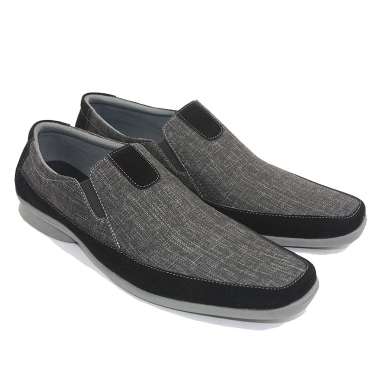 Dr. Kevin Mens Casual Slip-On Shoes 13274 - Black/Grey