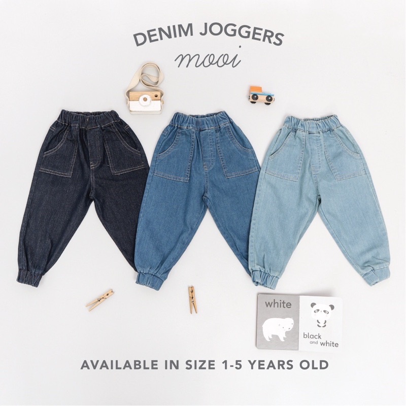 Celana joger jeans anak Mooi