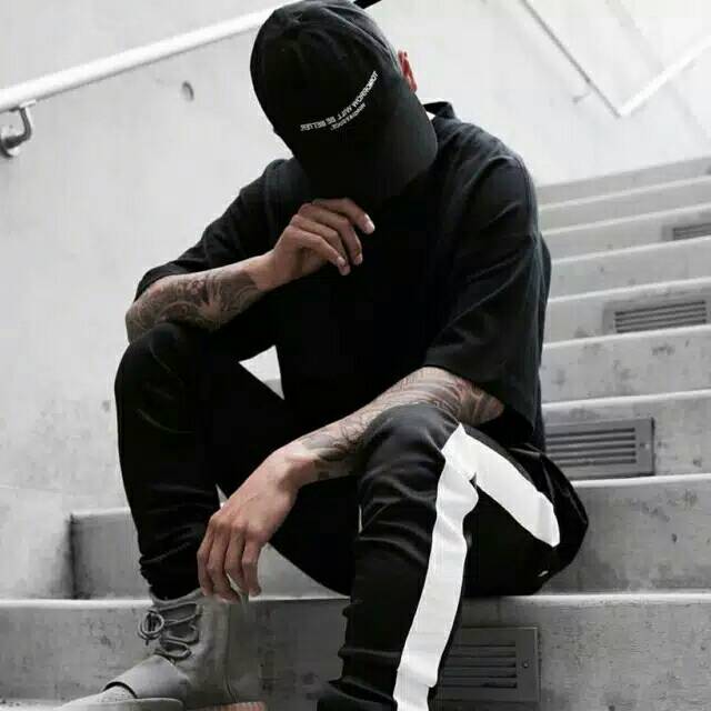 Stripe pants Retrow pants Trackpants Celana Pria