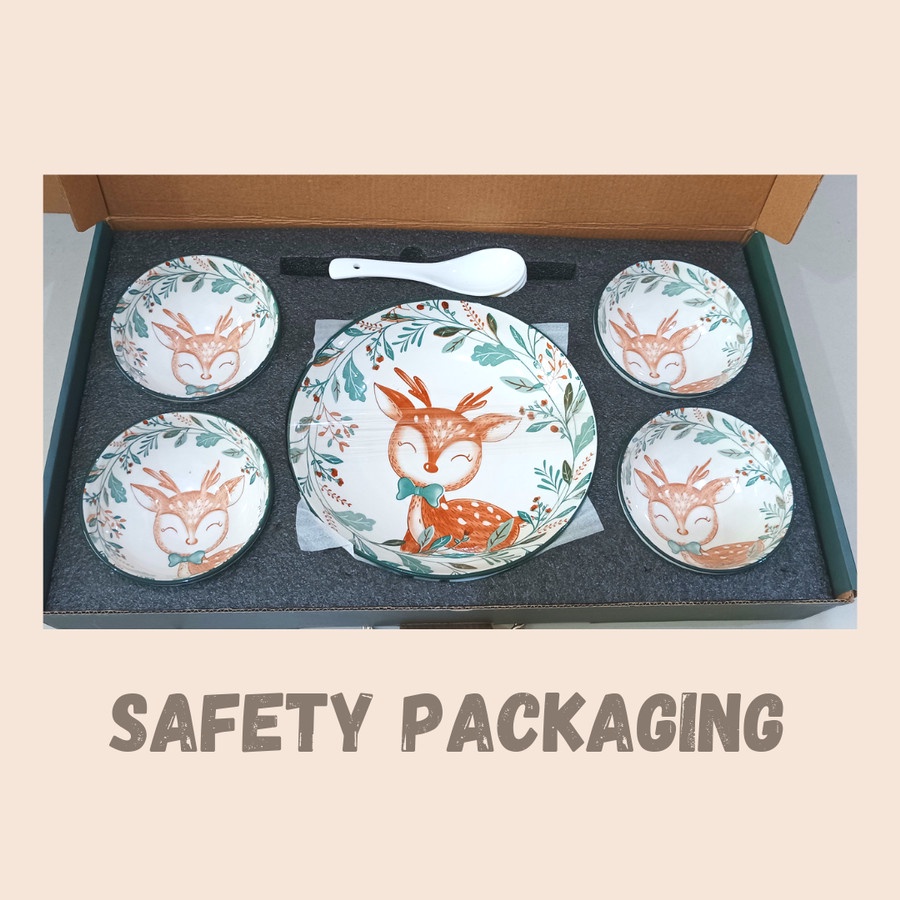 Ceramic Tableware Set / Alat Makan Mangkok Piring Sumpit Hampers Kado