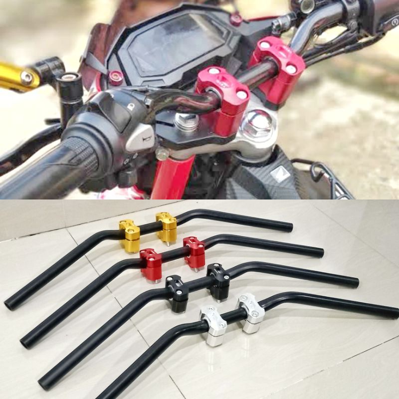 STANG STIR RZR SET RAISER CNC CUSTOM TEBAL UNIVERSAL MOTOR VIXION CB150R SATRIA