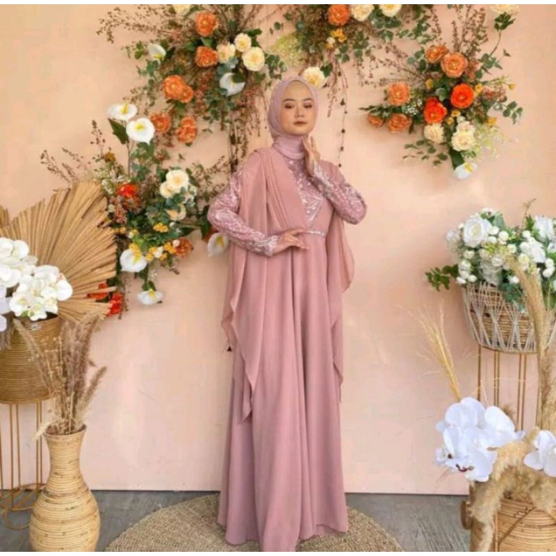 gaun pesta muslimah / kondangan lamaran lebaran / ameera dress