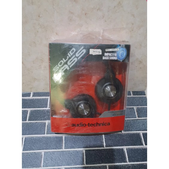 HEADPHONE AUDIO TECHNICA ATH WS33X SOLID BASS HEADSET RESMI ORIGINAL