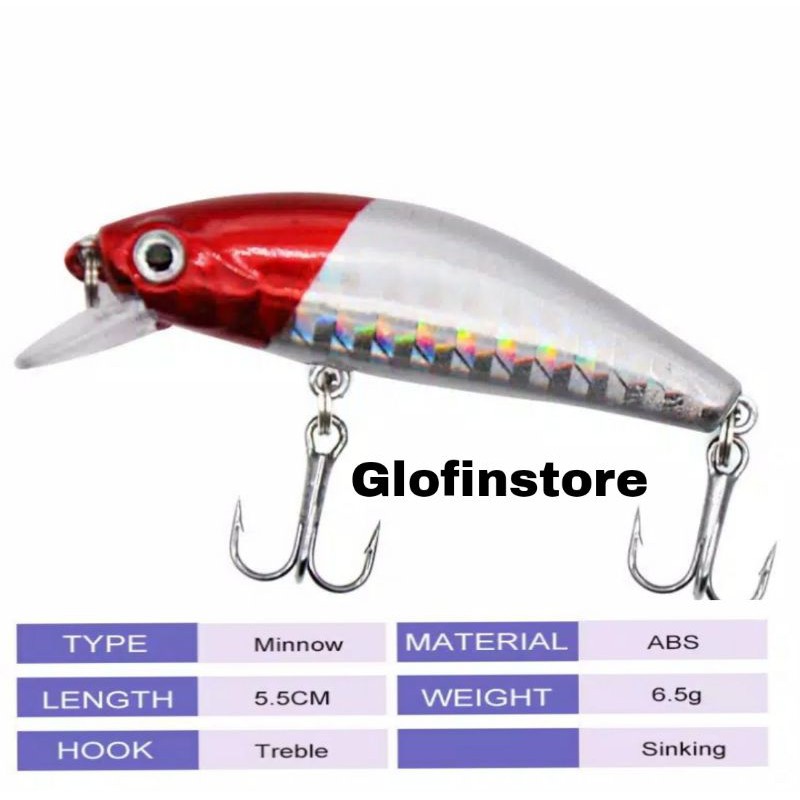 Minow Sinking 55mm 6gr Ultralight Casting Fishing lure