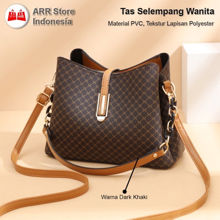 Tas Selempang Wanita Sling Bag Hand Bag Import Warna Dark Khaki