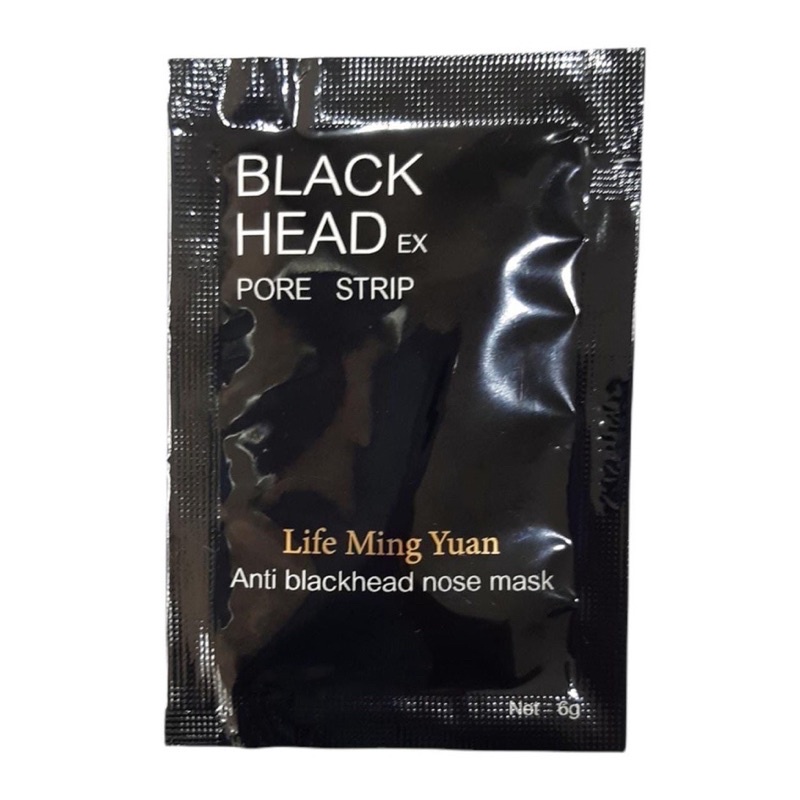 4 PCS BLACKHEAD EX PORE STRIP LIFE MING YUAN / ANTI BLACKHEAD NOSE MASK / MASK CHARCOAL AKTIVED