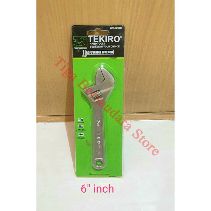 TEKIRO kunci inggris ukuran 6" inch / adjustable wrench 150mm