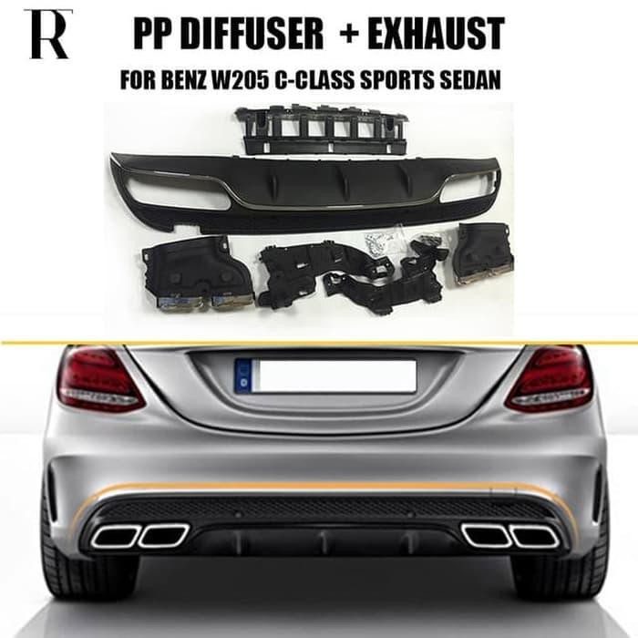 *Otomotif* Mercedes benz W205 C class c63 AMG style diffuser