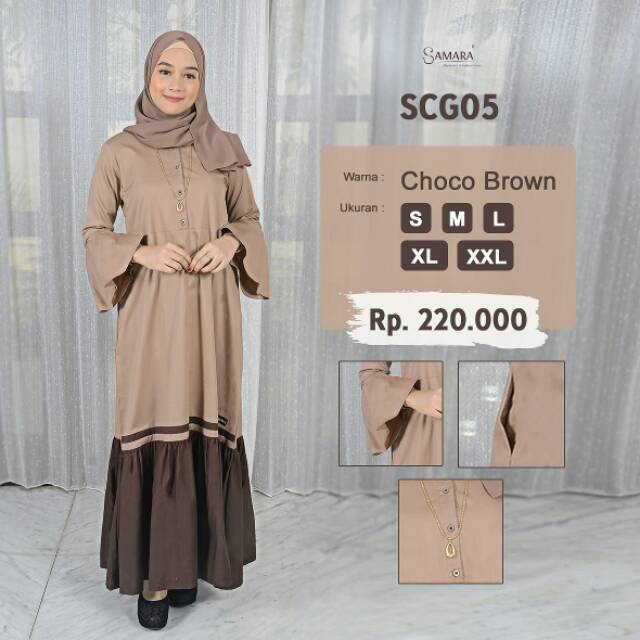 GAMIS TERBARU SAMARA/GAMIS SAMARA COKLAT
