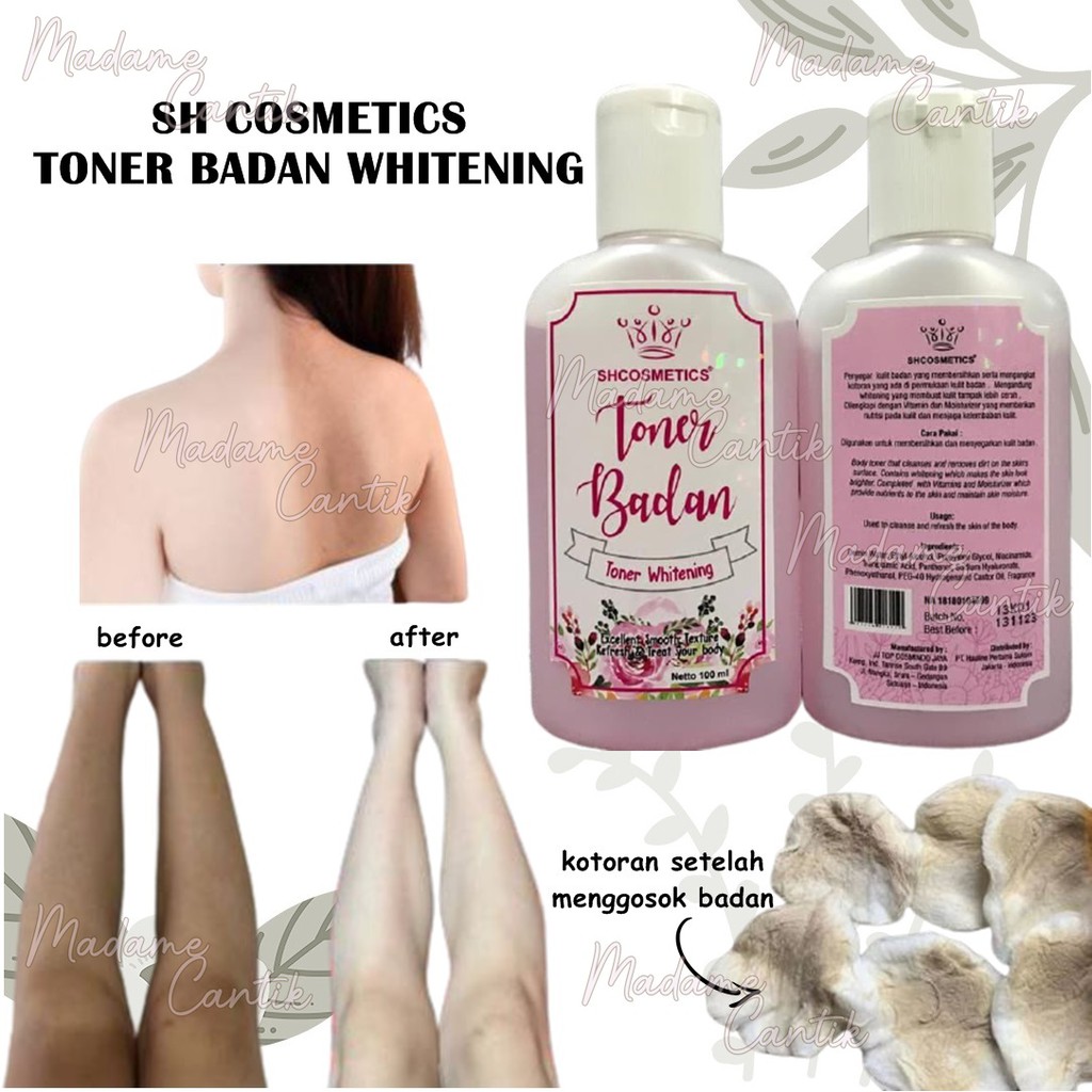 ✿ MADAME ✿ SH COSMETICS TONER BADAN WHITENING BPOM NEW PACK