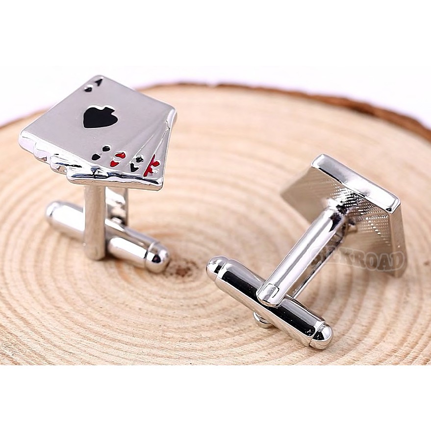 Fashion accessories manset cuff link cufflink kemeja dasi casino poker