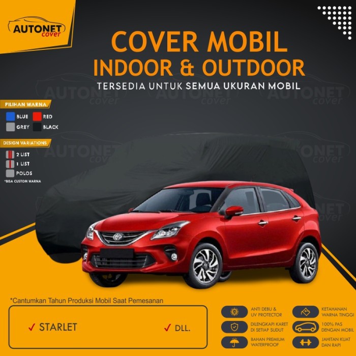 Sarung Mobil Outdoor Starlet Autonet Cover Mobil Starlet Termurah