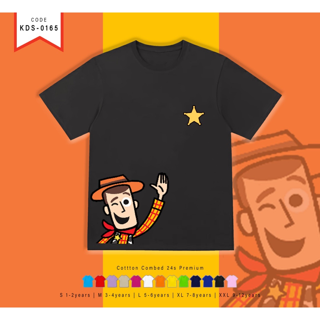 T-SHIRT / KAOS ANAK-ANAK TERMURAH BERGAMBAR TY WOODY - TERIMA CUSTOM KAOS KELUARGA