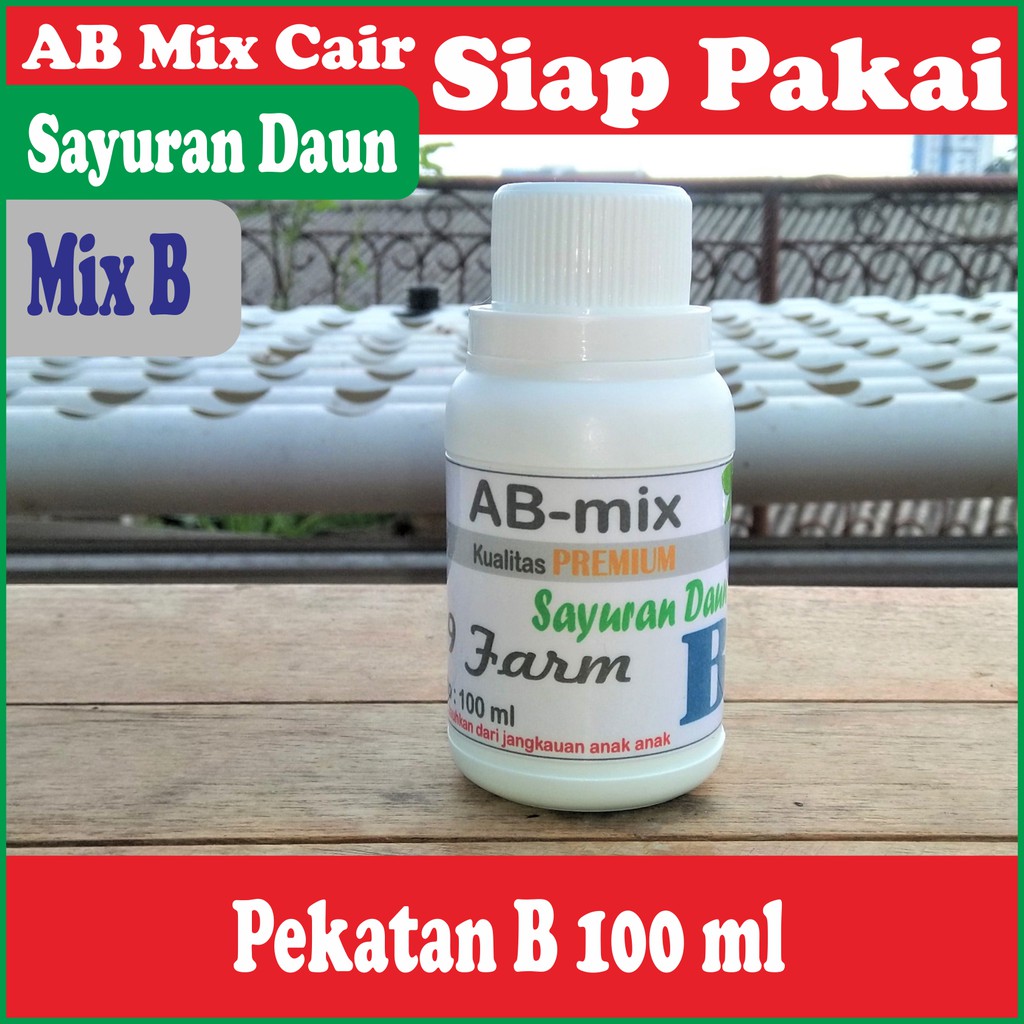 AB Mix 100 ml Cair Pupuk Nutrisi Hidroponik Sayuran Daun
