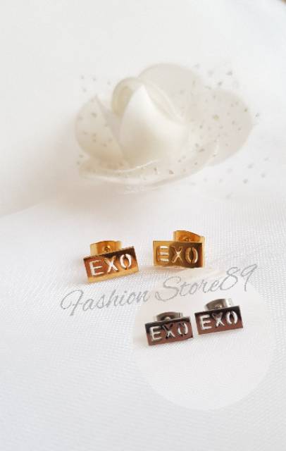 Anting Tusuk import titanium gold white EXO titanium antikarat anting anak dewasa