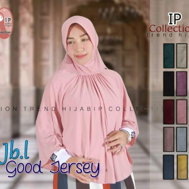 Jilbab Jersey Jumbo IP Polos Swarovski