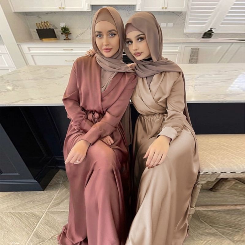 MDLV ~ 08830# Athira Wrap Maxi Dress Gamis Maxi Dress Polos Satin Fashion Muslim Fashion import