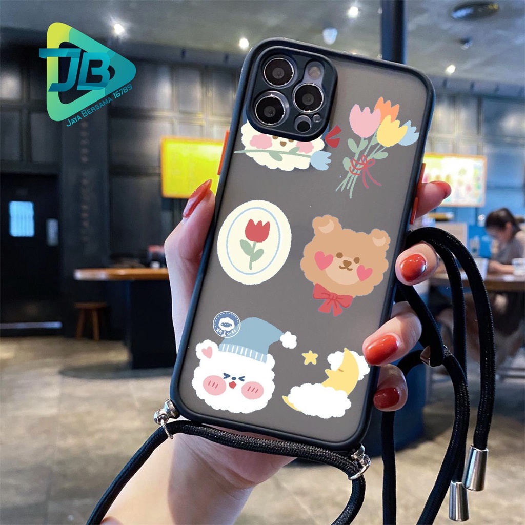 SOFTCASE SLINGCASE DOVE WINTER BEAR OPPO VIVO SAMSUNG XIAOMI REALME IPHONE ALL TYPE JB5080