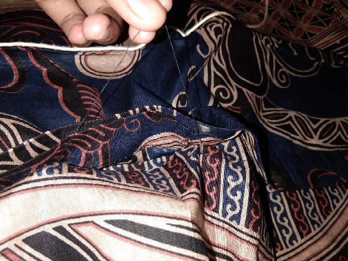 Tey-17 Batik Wanita Asj Sa Hrb026 Kenongo Kemeja Tosca Pendek