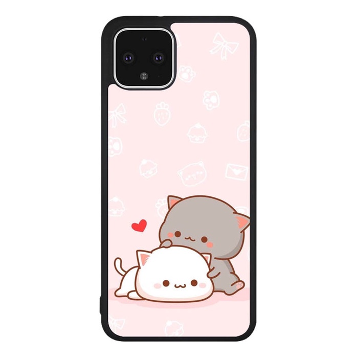 Casing Hardcase Custom Case Google Pixel 2, 3, 3A, 4, 5 XL, 6 Pro Chibi Cat FF1585