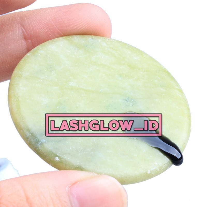 CLEARANCE SALE Jade Stone 5 cm Glue Holder Tempat Lem Batu Giok Eyelash Extension