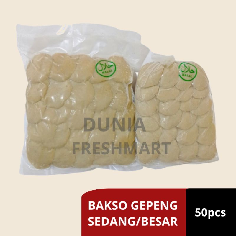 

BEST MEAT HALAL BAKSO SAPI GEPENG SEDANG ISI 50/BESAR ISI 25/50PCS BASO SAPI GEPENG BEEF BALL