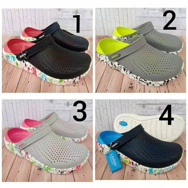 SANDAL CROCS LITERIDE MOTIF PRIA WANITA / Sandal wanita crocs / Sandal pria crocs / Crocs literide