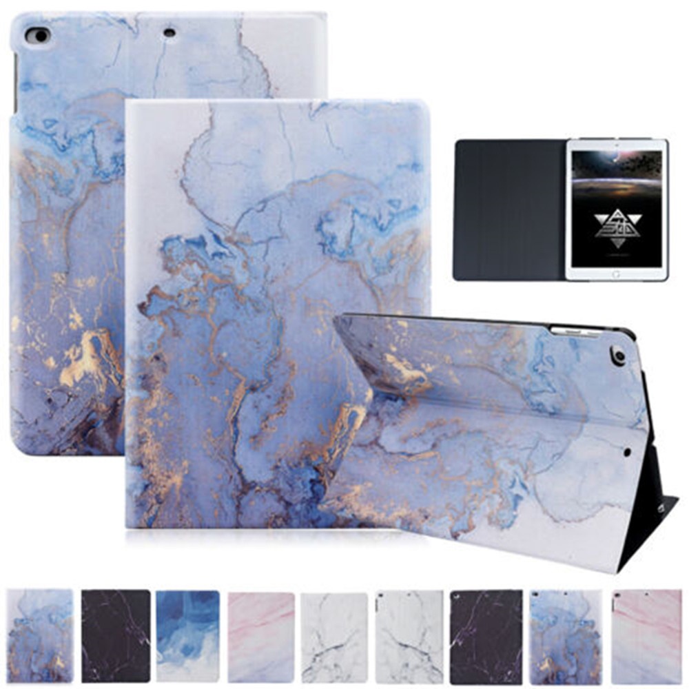 Case Tablet Magnetik Motif Print Marmer Untuk iPad2021 Pro 11 10.9 2022 9 8 7 10.2