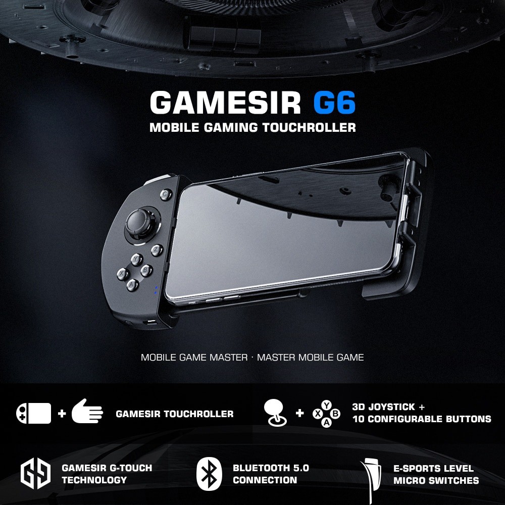 GAMESIR G6 - Bluetooth Mobile One-Handed Gaming Touchroller Gamepad - Android Support