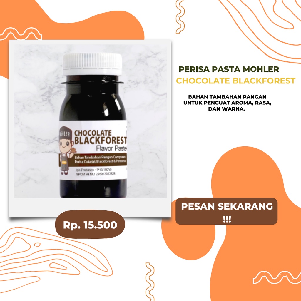 

⚡COD⚡ PERISA PASTA PEWARNA MOHLER CHOCOLATE BLACKFOREST 60gr / PERISA PASTA MOHLER CHOCOLATE BLACKFOREST 60gr / PERISA PASTA MOHLER CHOCOLATE BLACKFOREST 60gr COCOK UNTUK TAMBAHAN BAHAN ICE CREAM DAN COCOK UNTUK MINUMAN BERBUKA PUASA / MOHLER Pasta perisa